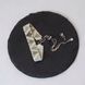 Blue-beige bracelet with palladium corners