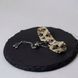 Bordo-beige bracelet with palladium corners
