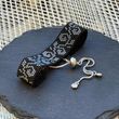 Floral motif black monochrome