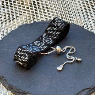 Floral motif black monochrome