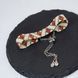 Red-beige bracelet with palladium corners