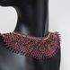 Necklace-Silyanka with garnet stones red