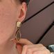 Leaf-shaped earrings brown with gold