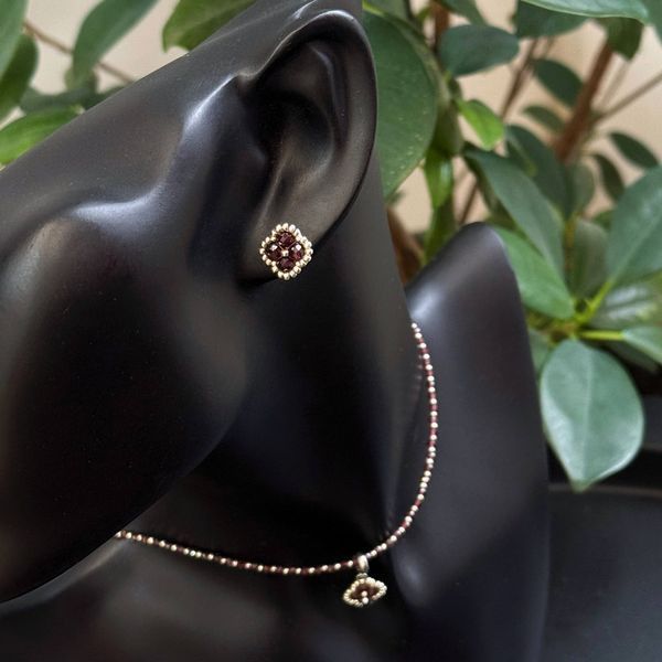 "Garnet Talisman" on silver