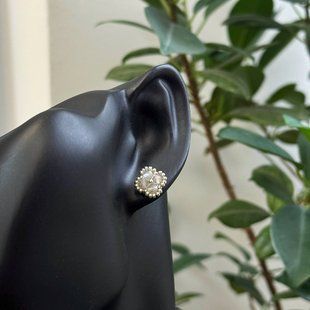 Labradorite Stud Earrings on silver