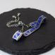 Blue geometric bracelet with palladium