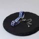 Blue geometric bracelet with palladium