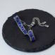 Blue geometric bracelet with palladium