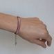 Bracelet red mesh with palladium