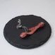 Bracelet red mesh with palladium